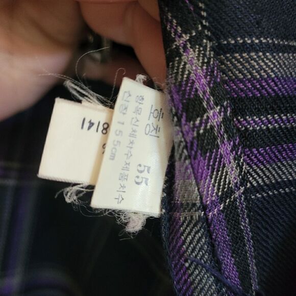 Vintage academia plaid suit with original gold buttons - Picture 9 of 16